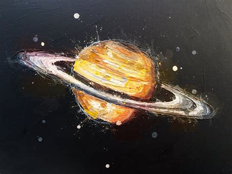 Saturn Acrylic Painting - craibas.al.gov.br