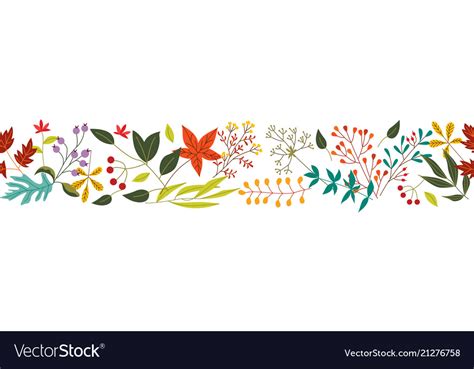 Autumn horizontal banner with fall colorful leaves