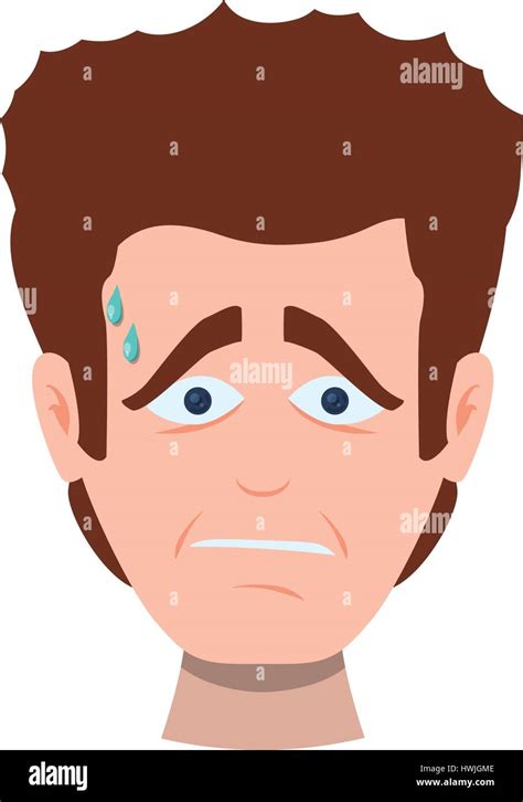 Concerned cartoon face Stock Vector Art & Illustration, Vector Image ...