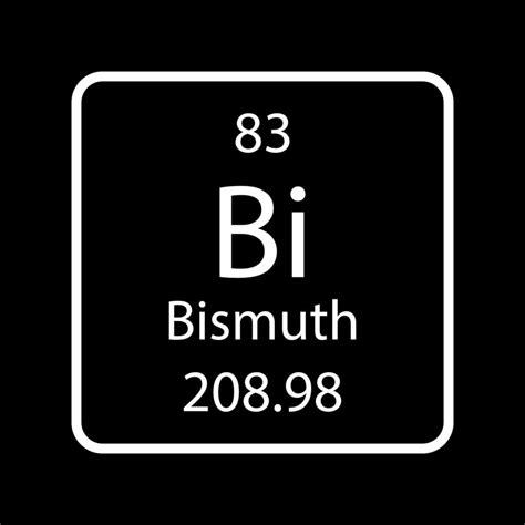 Bismuth symbol. Chemical element of the periodic table. Vector ...