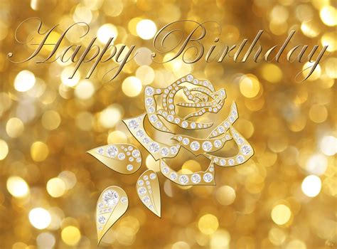 Happy Birthday Gold Card | Gallery Yopriceville - High-Quality Images ...