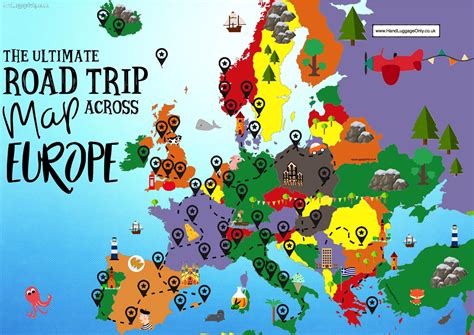 Europe Map Road Trip - Gretel Hildagarde