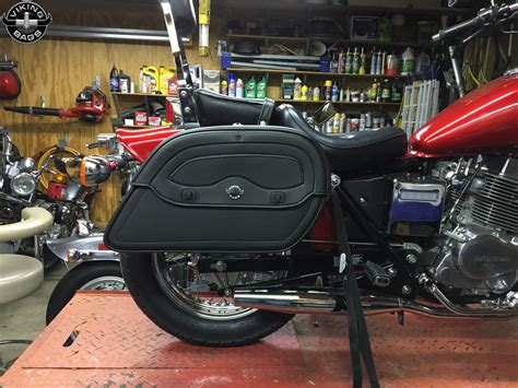 Honda CMX 250C Rebel Motorcycle Saddlebags L Warrior Shock Cut Slant