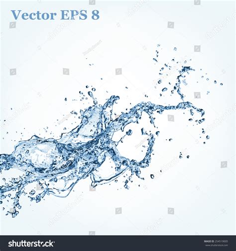 Blue Water Splash Vector Illustration Eps Stock Vector (Royalty Free ...