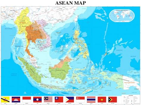 TẢI Bản đồ các nước Đông Nam Á khổ lớn phóng to 2023