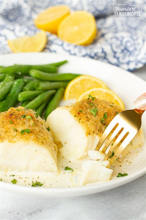 Baked Ling Cod With Lemon Garlic Butter Sauce