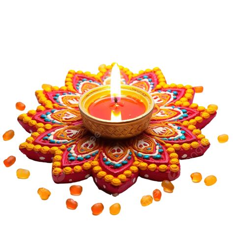 Diya Rangoli Rangoli With Diya Diya Decorations Diwali Decorations ...