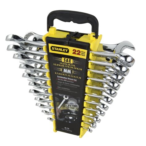 Stanley 22 Piece Metric / AF Spanner Set - Bunnings Australia