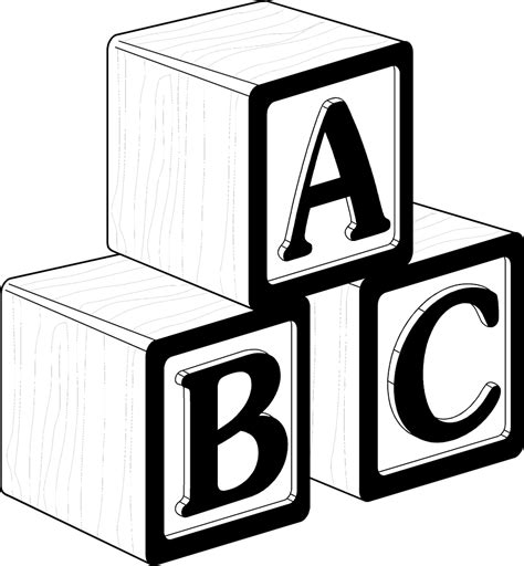 Letter Block Clipart Black And White