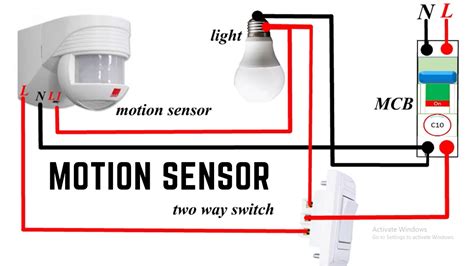 Electrical Diagram For Installing Two Motion Sensors Motion