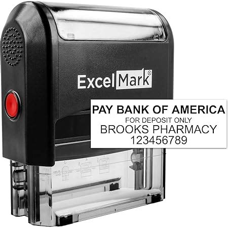 Amazon.com : Bank Deposit Stamp with 4 Lines (42A2359) : Business ...