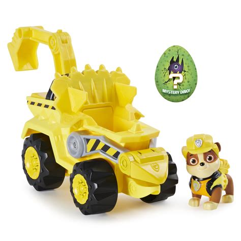 PAW Patrol, Dino Rescue Rubble’s Deluxe Rev Up Vehicle with Mystery ...