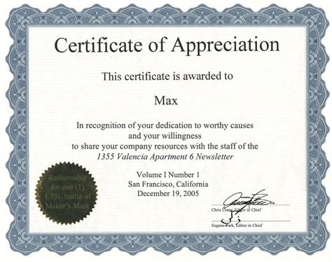 Recognition Of Service Certificate Template (6) - Templates inside ...