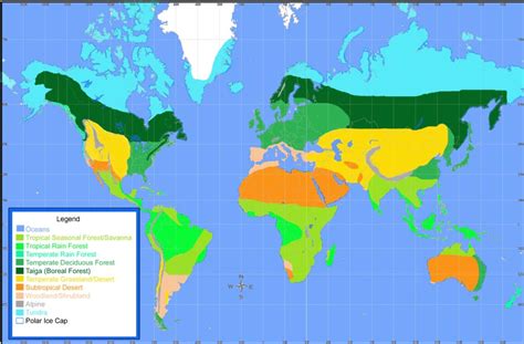 Biome Map - Tropical Savanna (Grassland) Biome