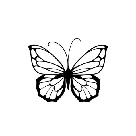 Premium Vector | Vector drawing of a beautiful butterfly butterfly tattoo