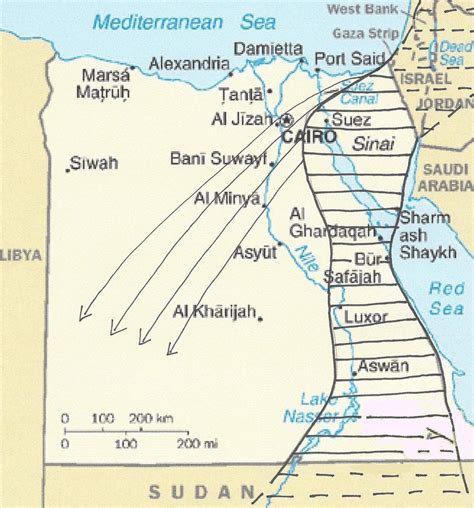 Map showing the part of the Red Sea/Rift Valley Flyway for soaring ...