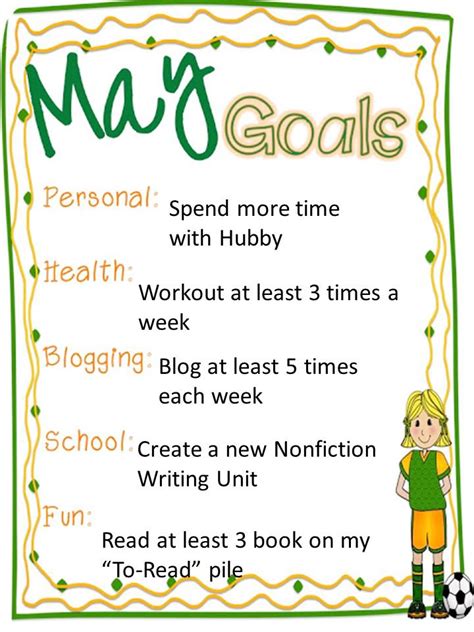 Hunter's Tales from Teaching : May Goals Linky and Giveaway