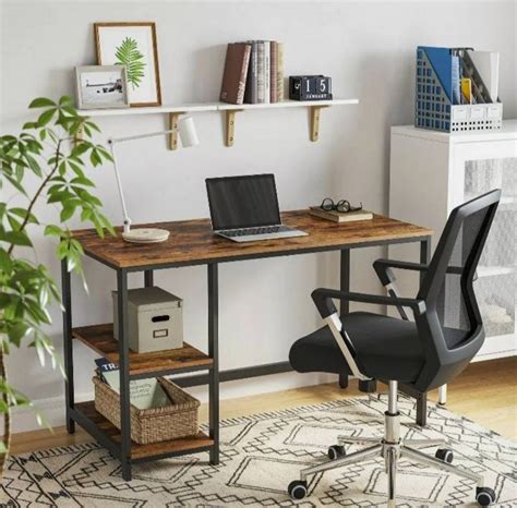 Industrial Style Desk With Shelves. Perfect for Home Office or - Etsy