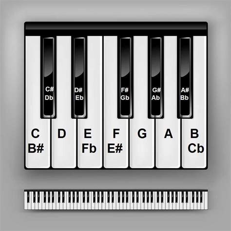 Piano Keys Chart for Beginner Piano Students