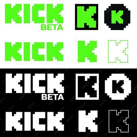 Premium Vector | Kick logo vector download Kick streaming icon logo ...