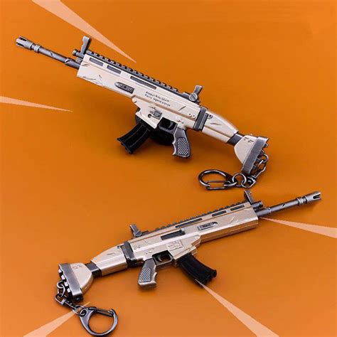 Buy Fortnite Weapon PUBG SCAR Alloy Model Decoration Gun Craft Souvenir ...