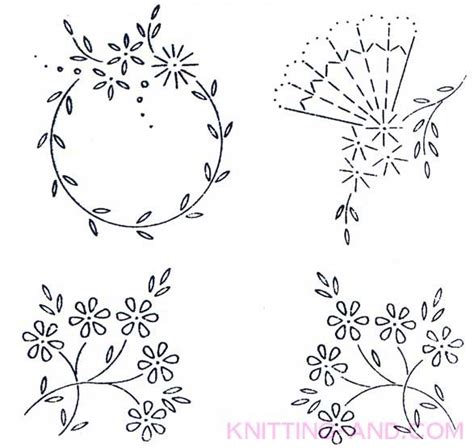 Free Embroidery Pattern: Small Lazy Daisy Stitch Patterns | Vintage ...