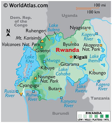 Mapas de Ruanda - Atlas del Mundo