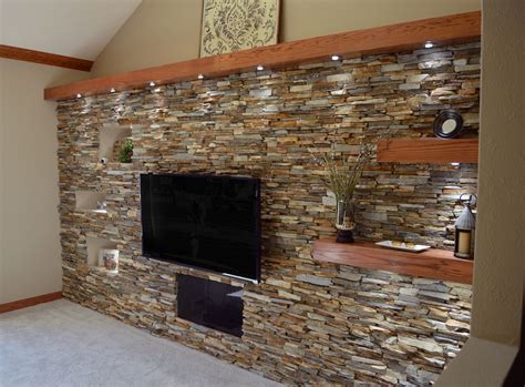 Faux Stone Veneer Interior Wall