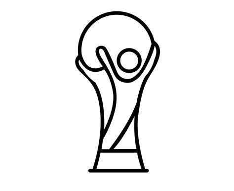 Trophy Fifa World Cup Logo Mondial Champion Symbol Black And White ...