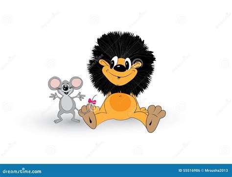 Lion and mouse stock vector. Illustration of book, history - 55516986