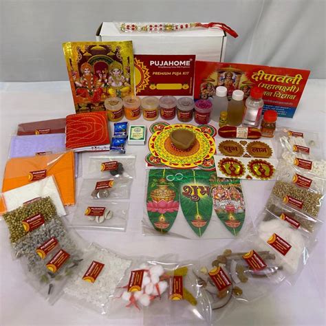 Buy Diwali Pooja Samagri Kit (37+ Items) with Detailed Puja Vidhi ...