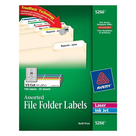 Avery Folder Labels Template