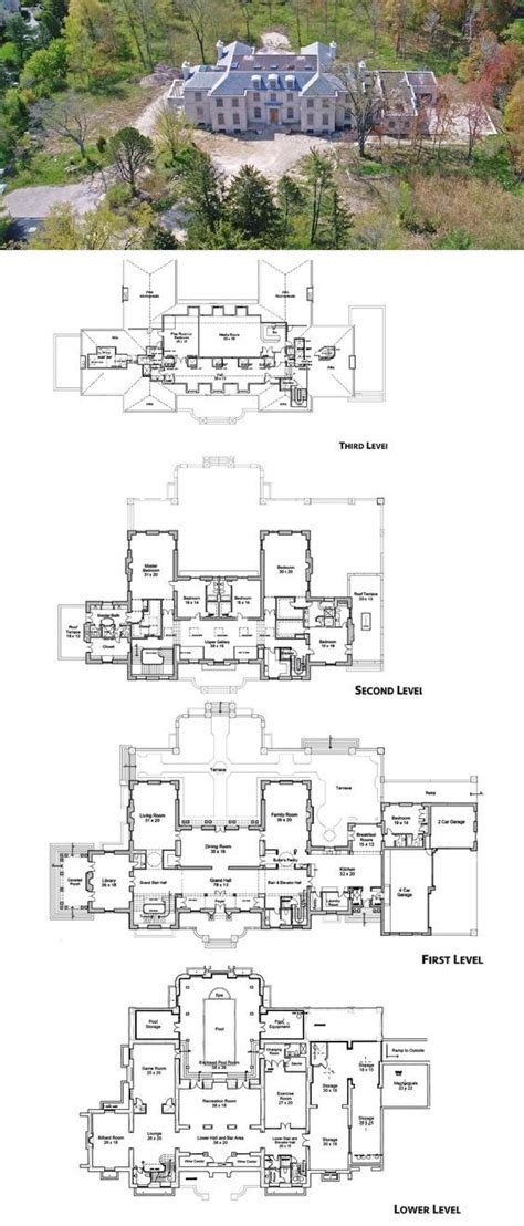 24,000 Square Foot Unfinished Mansion In Lake Forest, Illinois (FLOOR ...