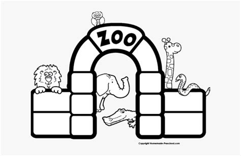 Zoo Gate Clipart Black And White