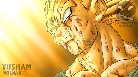 Majin Vegeta y su Sacrificio by Yushamart on DeviantArt