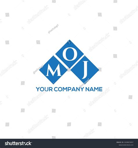 Moj Letter Logo Design On White Stock Vector (Royalty Free) 2228872657 ...