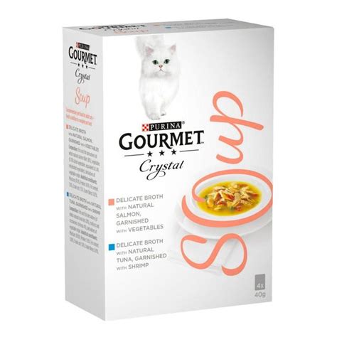 Gourmet Soup Cat Food Salmon 4 x 40g from Ocado