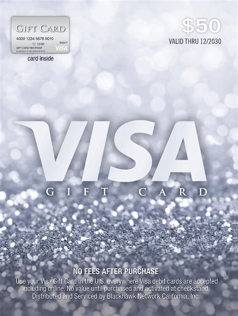 Amazon.com: Visa Tarjeta de regalo de $50 (más $4.95 de tarifa de ...