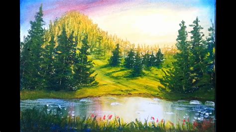 Nature Landscape - Drawing scenery using oil pastel - How to use oil ...