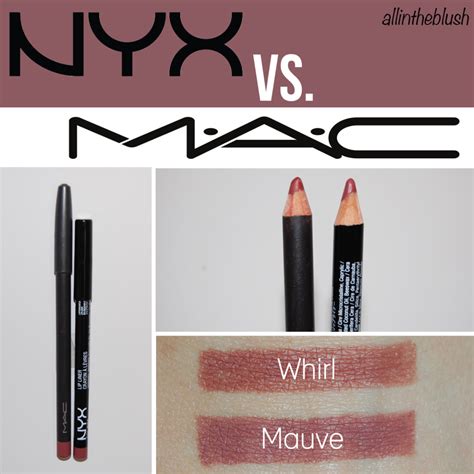 Dupe: MAC Whirl Lipliner vs. NYX Mauve Lipliner - All In The Blush