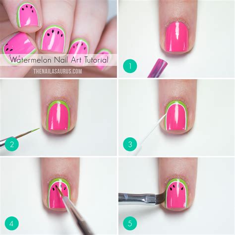 Watermelon Nail Art Tutorial - The Nailasaurus | UK Nail Art Blog