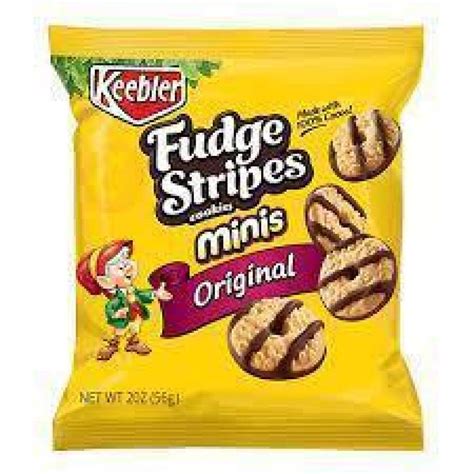 Keebler Fudge Shoppe Cookies Fudge Stripe Minis Original, 2 Oz ...