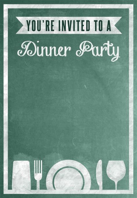 Free Printable A Dinner Party Board Invitation | Dinner party ...