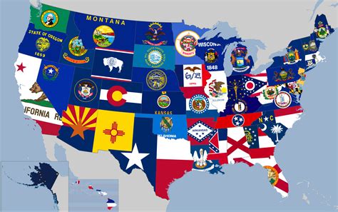 Map Of All State Flags Of The Us Vexillology | Images and Photos finder