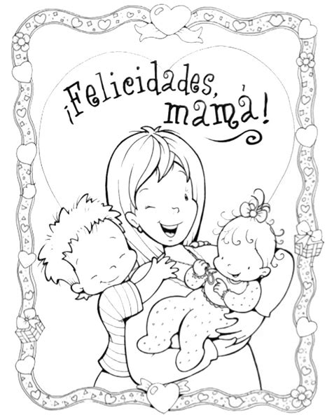 Dibujos Del Día De La Madre Para Imprimir Y Colorear