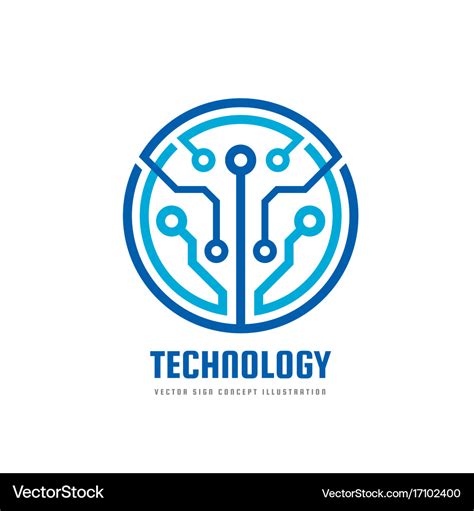 Technology - logo template Royalty Free Vector Image