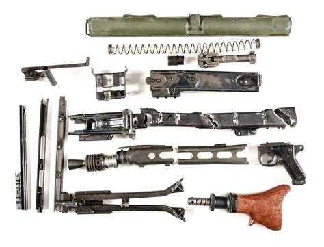 Lot Detail - MG-42 MACHINE GUN PARTS KIT WITH TASTEFULLY CUT RECEIVER ...