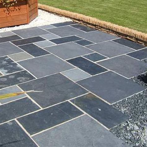 Bradstone, Natural Slate Paving Blue-Black Patio Pack - 10.20 m2 Per ...