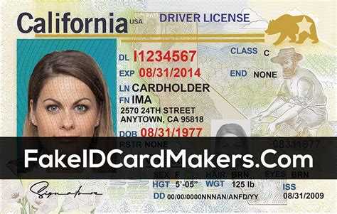 Fake California Drivers License Template