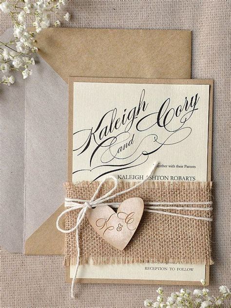 Custom Listing (100) Rustic Wedding Invitation, Calligraphy Wedding ...